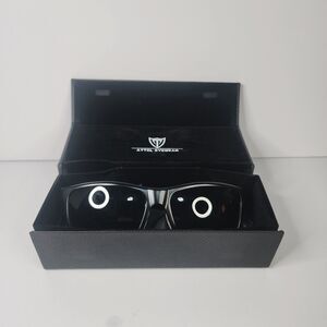 ATTCL Men's Polarized Sports Sunglasses - Black Wrap Around with Case